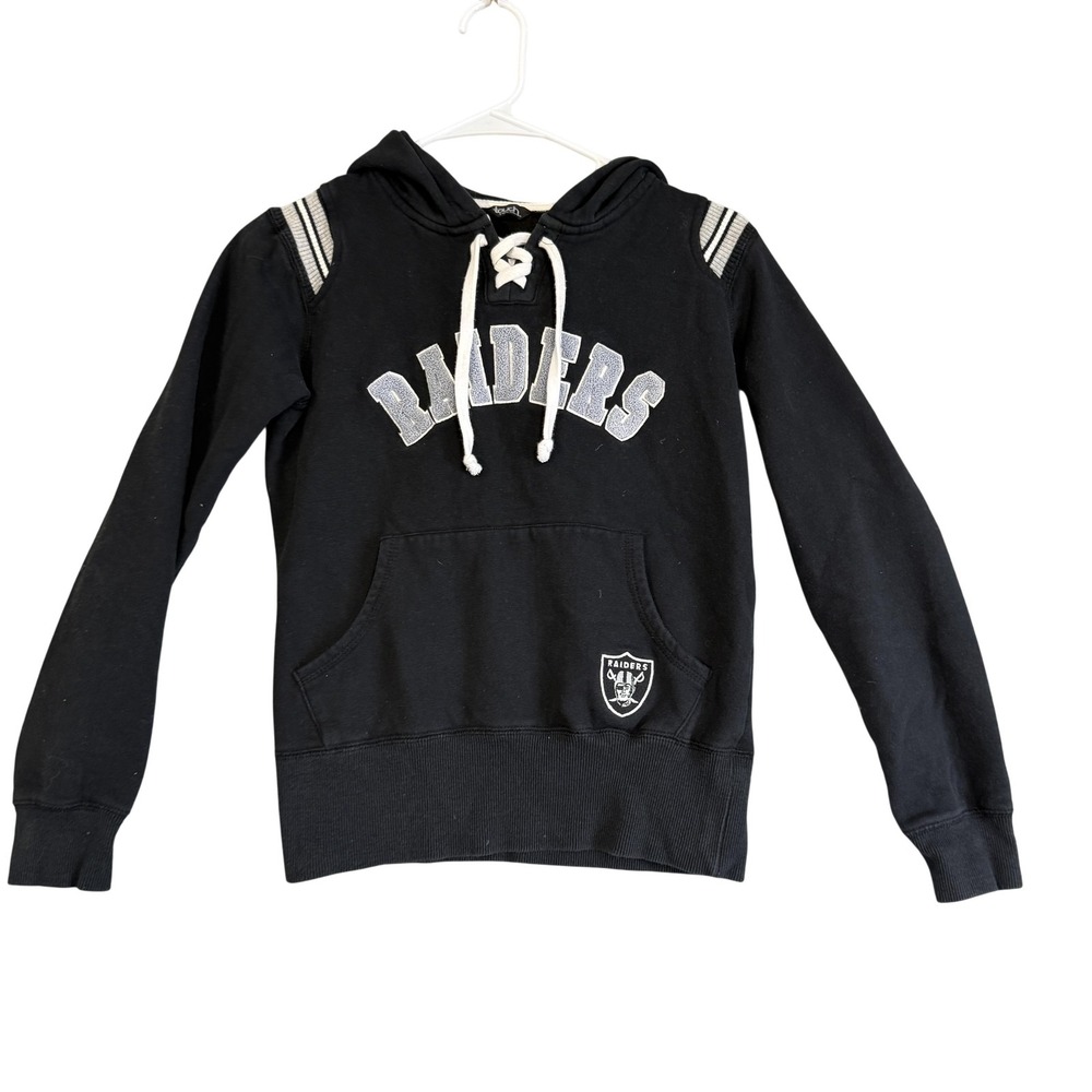 Las Vegas Raiders Sweatshirt Womens Small Black NFL Football Touch Alyssa Milano